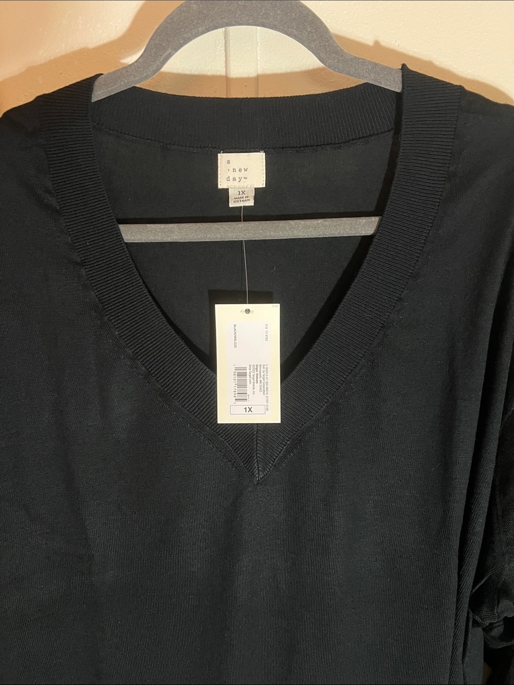 a new day Black V-Neck Long-Sleeve Sweater